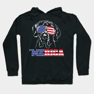 Proud Great Dane American Flag Merica patriotic dog Hoodie